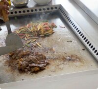 KBS Gas Teppanyaki-Grill glatt Mit 2 Heizzonen 14 Kw Tischgerät Piezozündung