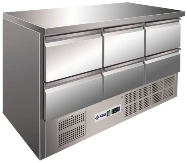 KBS Kühltisch 1370x700x875 mm 6 Schubladen Steckerfertig  230 Volt 0,235 kW