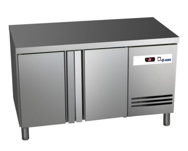 KBS Tiefkühltisch ohne Aufkantung 2 Türen 1342x700x850 mm Umluftkühlung