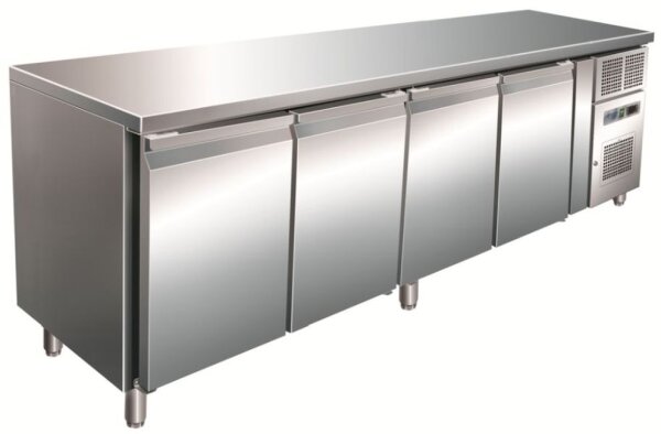 Edelstahl Kühltisch Kt 410 616 Liter, 4 Türen
