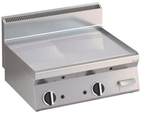 KBS Gas Grillplatte Glatt Verchromte Fläche 595X555Mm 2 Heizzonen Tischgerät