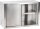 KBS Wandhängeschrank 1500x400x650 mm mit Schiebetüren und Zwischenboden