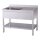 KBS Spültisch 1200x600x850 mm mit Aufkantung 1 Becken links mit Grundboden