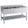 KBS Spültisch 1400x700x850 mm mit Aufkantung 2 Becken links mit Grundboden