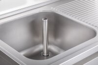 KBS Spülschrank 2000x700x850 mm mit 2 Becken rechts mit Schiebetüren