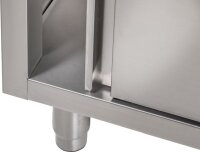 KBS Spülschrank 2000x700x850 mm mit 2 Becken rechts mit Schiebetüren