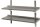 KBS Wandbord 2 Böden mit Aufkantung 1000x400x40 mm  Edelstahl mit Handschutzfalz
