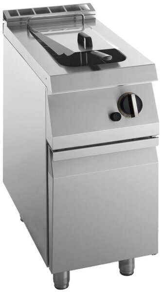 KBS Gas Fritteuse 1 Becken 10 Liter 10kW 400x730x900 mm Unterbau geschlossen