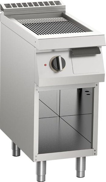 KBS Elektro-Grillplatte gerillt verchromt 5,4Kw 1 Heizzone Offener Unterbau