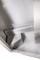 KBS Wandhaube Trapezform 1400x900x450 mm Flammschutzfilter Typ F1 Edelstahl