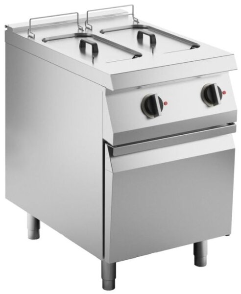 KBS Elektro Fritteuse 2 Becken je 10 Liter 18kW mit Hebeheizung 600x730x900 mm