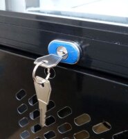 Skyrainbow Kühlschrank mit Leuchtkasten - 1 Glastür, 305 Liter, 4 Rollen