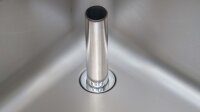 Spültisch Aus Edelstahl, Zwei Becken Mitte, 200 X 70