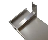 Wandbord Edelstahl Verstärkt, 2 Böden, 80X40