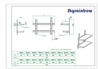 Wandbord Edelstahl Verstärkt, 2 Böden, 80X40
