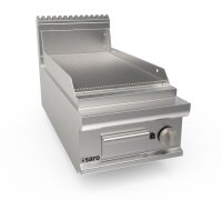 Saro Gasgriddleplatte 400Mm Breit Tischgerät Gerillt...