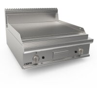 Saro Gasgriddleplatte 800Mm Breit Tischgerät Gerillt...