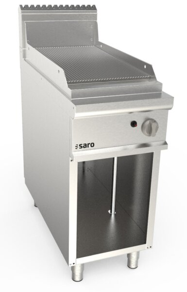 Saro Gasgriddleplatte 400Mm Breit Standgerät Gerillt Modell Lq / Ftg2Bar
