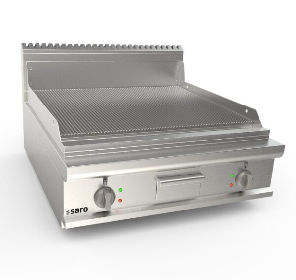 Saro Elektrogriddleplatte 800Mm Breit Tisch Gerillt Modell Lq / Fte4Bbr