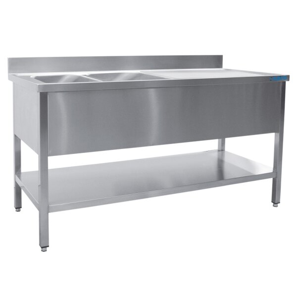 Saro Spültisch 2 Becken, Links - B 1800 X T 600 Mm