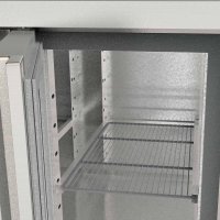 TOPLINE Tiefkühltisch 700 / 2-fach GN1/1 mit 2 Schubladen / 1 Tür & Aufkantung