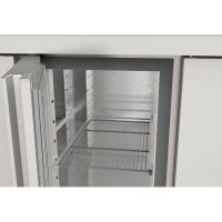 TOPLINE Tiefkühltisch 700 / 2-fach GN1/1 mit 2 Türen & Aufkantung
