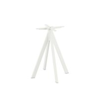 Infinity - Terrassentisch weißes Gestell + Tropenholz HPL-Platte Ø70 cm 1 Stück
