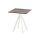 Infinity - Terrassentisch weißes Gestell + Tropenholz HPL-Platte 70x70 cm 1 Stück
