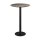 Urban - Bartisch schwarzes Gestell + Tropenholz HPL-Platte Ø70 cm 1 Stück