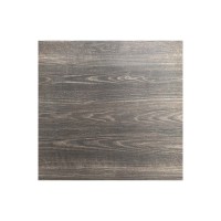 Urban Stehtisch Weiß gestell + Riverwashed Wood HPL 70x70 cm
