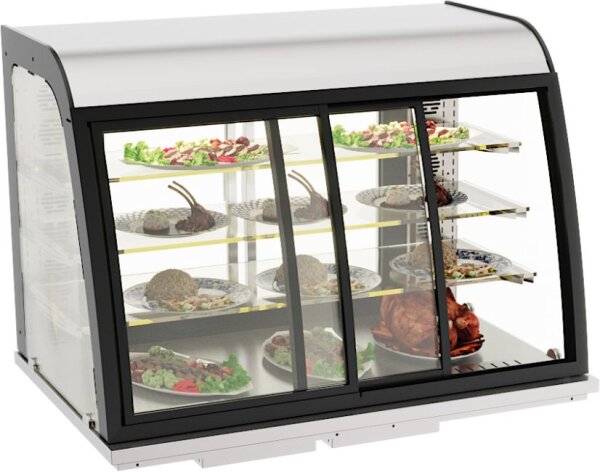 Einbauwärmevitrine 140L Schiebetüren