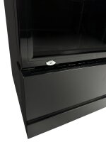 Combisteel Glastürkühlschrank Modell FCU-370 BL - schwarz, 360 Liter, Umluft