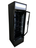Combisteel Glastürkühlschrank Modell FCU-370 BL - schwarz, 360 Liter, Umluft