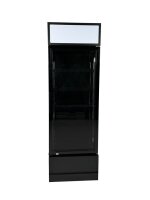 Combisteel Glastürkühlschrank Modell FCU-370 BL - schwarz, 360 Liter, Umluft