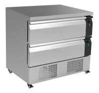 Kühl-/Tiefkühltisch 2 Schubladen 4X 1/1Gn