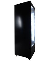 Combisteel Glastürkühlschrank mit 450 Liter - Umluft, LED-Beleuchtung, schwarz