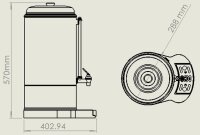 Combisteel Kaffee-Perkolator mit 1 Liter und -60 Tassen...