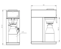 Combisteel Kaffeemaschine mit 1,8L/5min und Thermoskanne...