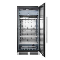 Hendi Fleischreifeschrank mit 1 Türe 3 Regale 1 Hakenstange 3 Haken und Salzwanne
