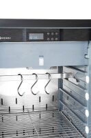 Hendi Fleischreifeschrank mit 1 Türe 3 Regale 1 Hakenstange 3 Haken und Salzwanne
