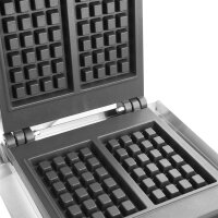 Brüsseler Waffeleisen mit Timer - bis 60 Stück pro Stunde, Edelstahlgehäuse