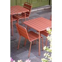Bolero Terracotta Quadratischer Stahltisch - 700Mm