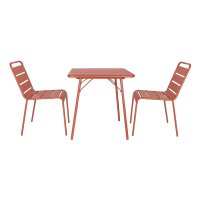 Bolero Terracotta Quadratischer Stahltisch - 700Mm