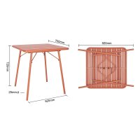 Bolero Terracotta Quadratischer Stahltisch - 700Mm