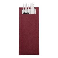 Europochette Burgund Besteckbeutel mit weißer...