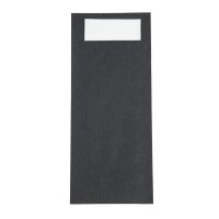 Europochette Schwarze Bestecktasche mit weißer...