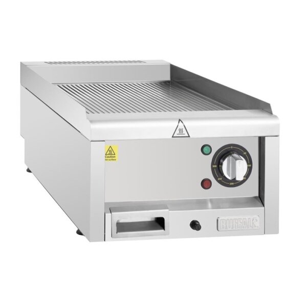 Gerippte Elektro-Grillplatte der Buffalo 600-Serie, 400 mm