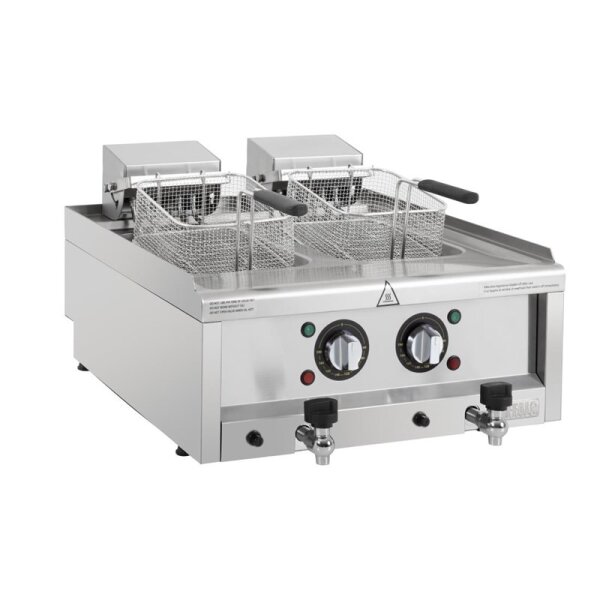 Buffalo 600 Serie Doppeltank-Elektrofritteuse 2 x 8Ltr