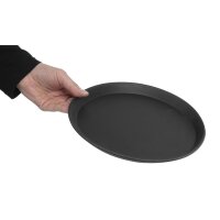 Cambro Camtread rundes rutschfestes Fiberglas Tablett schwarz 28cm