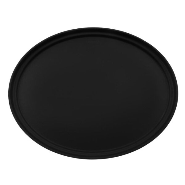 Cambro Camtread ovales rutschfestes Fiberglas Tablett schwarz 68,5x56cm